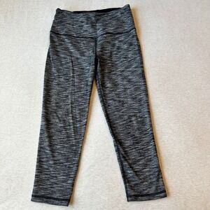 Victoria Sport Knockout High Waisted Capri Leggings Black and Grey Size M
